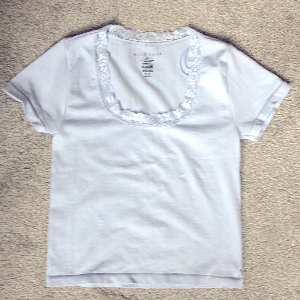 Baby Blue Tee Sz L Juniors